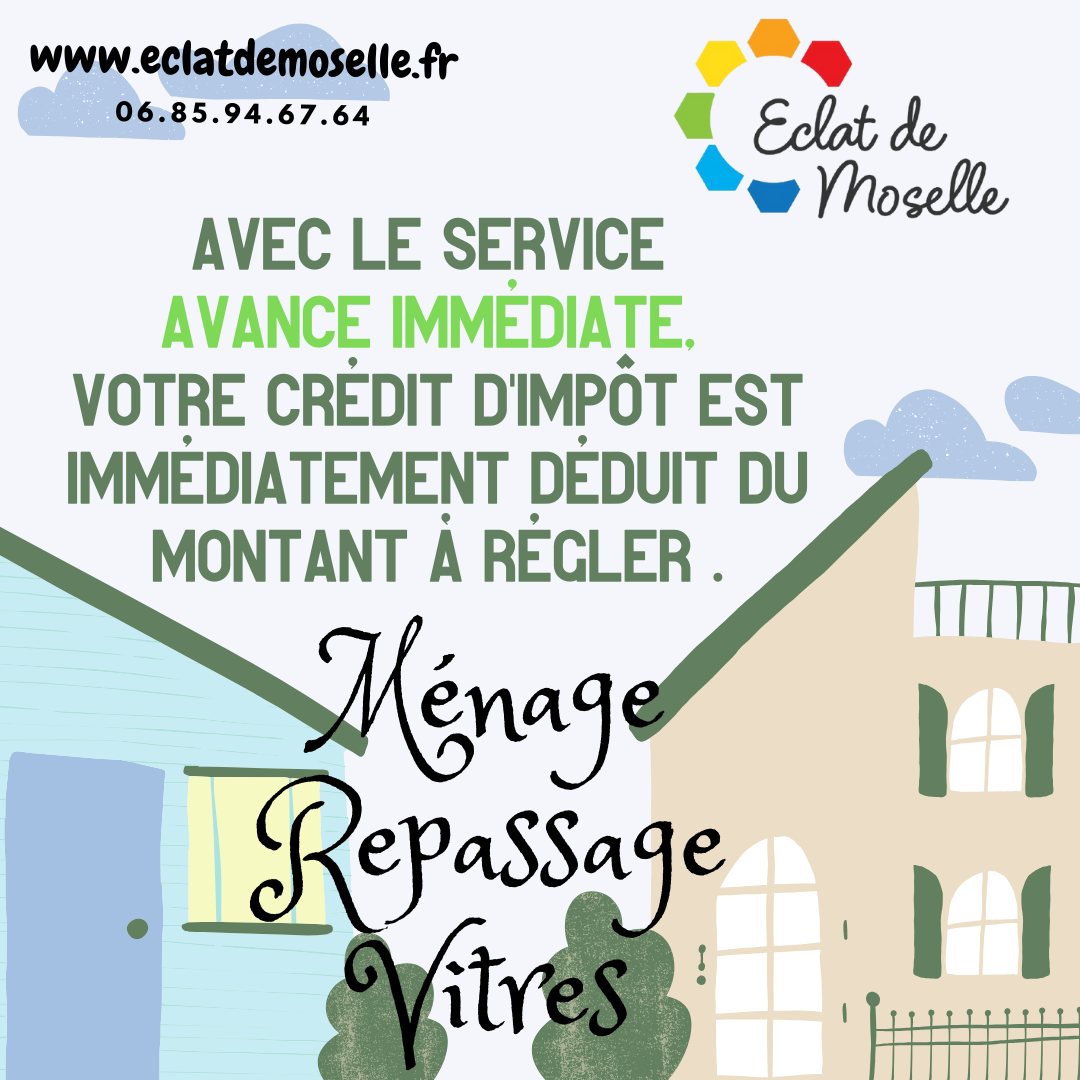 Aides financières avance immédiate et crédit d'impôts.